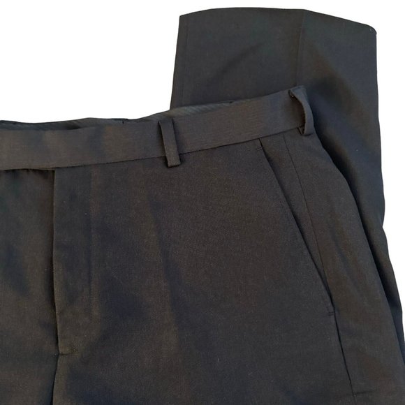 Kenneth Cole Reaction Black Flat Front Mens Dress‎ Pants 36x32 NWOT - Picture 4 of 8